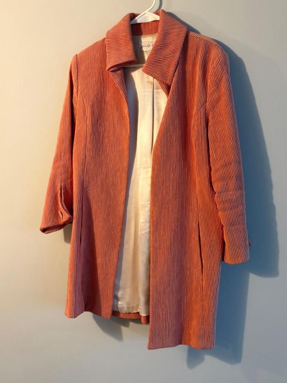 Women’s Corduroy Trench Coat - Rosewood Pink